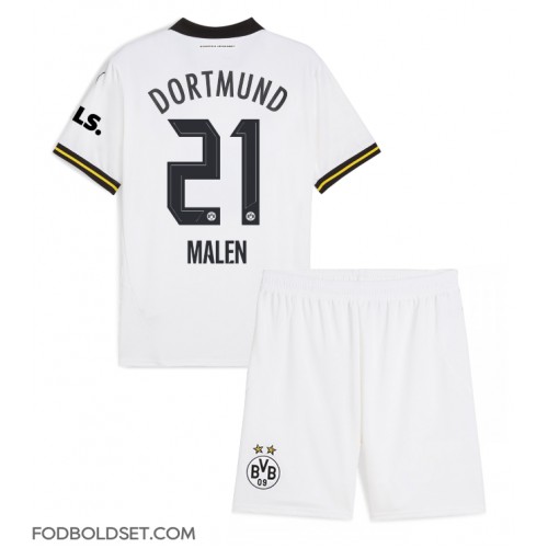 Borussia Dortmund Donyell Malen #21 Tredje trøje Børn 2024-25 Kortærmet (+ Korte bukser)